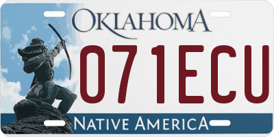 OK license plate 071ECU
