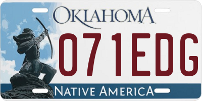 OK license plate 071EDG