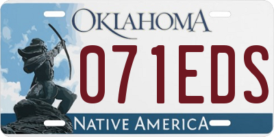 OK license plate 071EDS