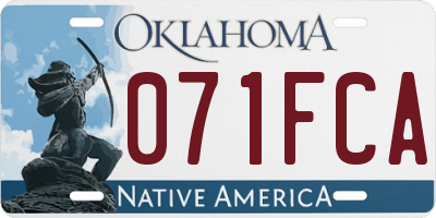 OK license plate 071FCA