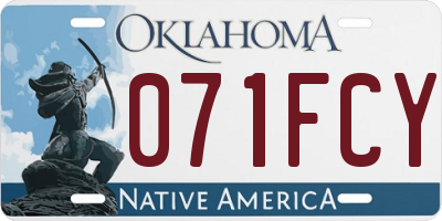 OK license plate 071FCY