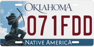 OK license plate 071FDD