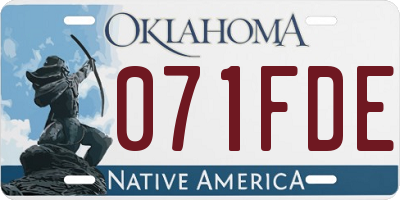 OK license plate 071FDE