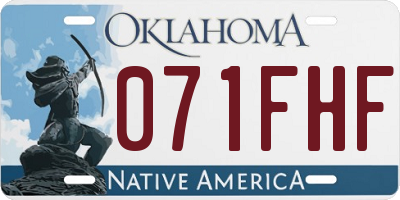 OK license plate 071FHF