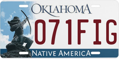 OK license plate 071FIG