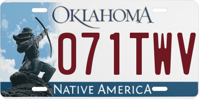 OK license plate 071TWV