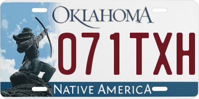 OK license plate 071TXH