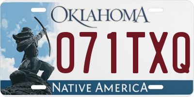 OK license plate 071TXQ