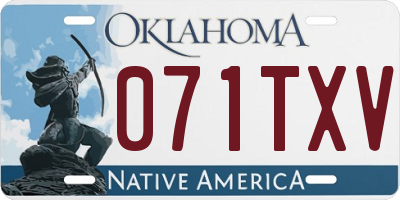 OK license plate 071TXV
