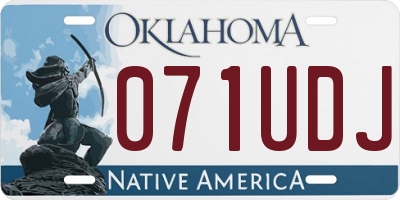 OK license plate 071UDJ