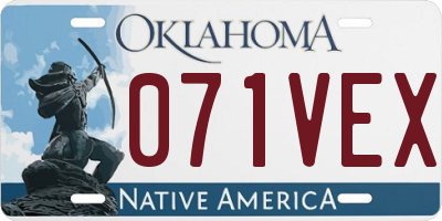 OK license plate 071VEX