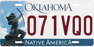 OK license plate 071VQO