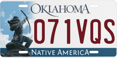 OK license plate 071VQS