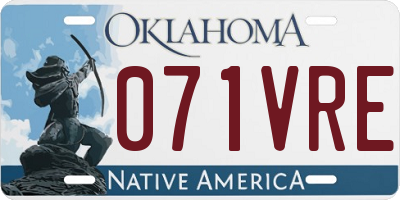 OK license plate 071VRE