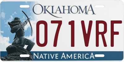OK license plate 071VRF