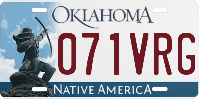 OK license plate 071VRG