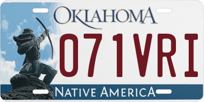 OK license plate 071VRI