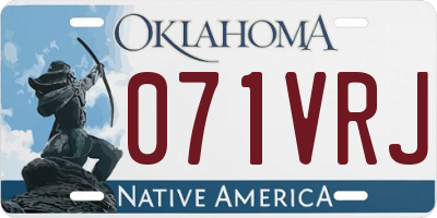 OK license plate 071VRJ