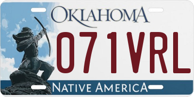 OK license plate 071VRL
