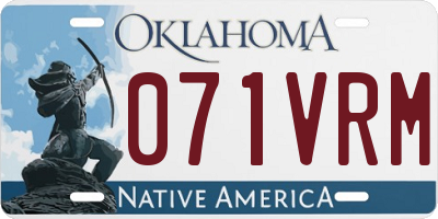 OK license plate 071VRM