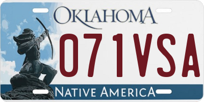 OK license plate 071VSA