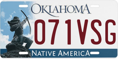 OK license plate 071VSG