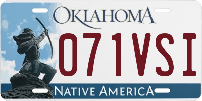 OK license plate 071VSI