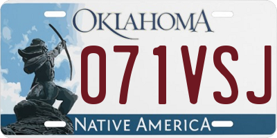 OK license plate 071VSJ