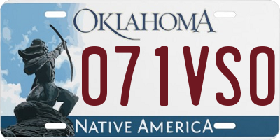OK license plate 071VSO
