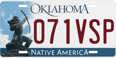 OK license plate 071VSP
