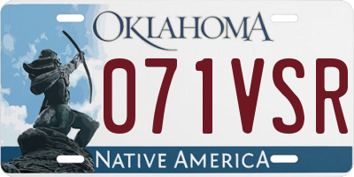 OK license plate 071VSR