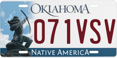 OK license plate 071VSV