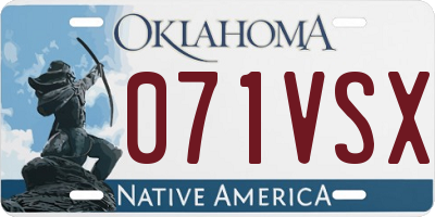 OK license plate 071VSX