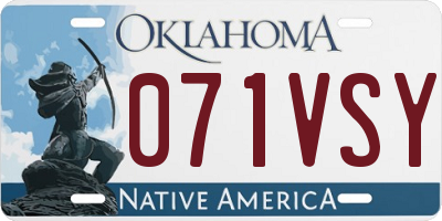 OK license plate 071VSY