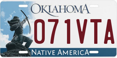 OK license plate 071VTA