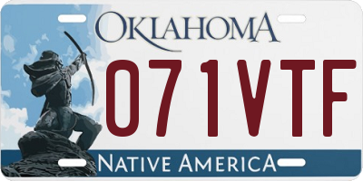 OK license plate 071VTF
