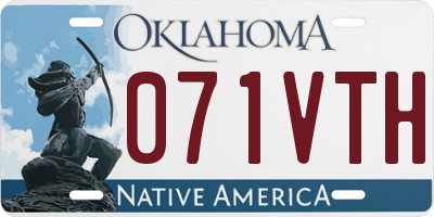 OK license plate 071VTH