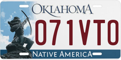 OK license plate 071VTO