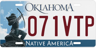 OK license plate 071VTP