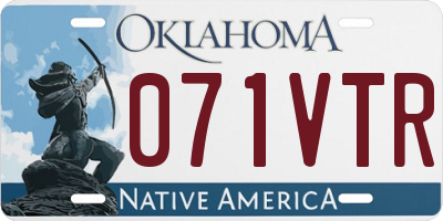 OK license plate 071VTR