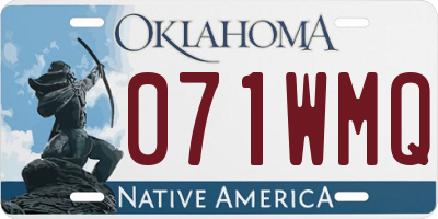 OK license plate 071WMQ