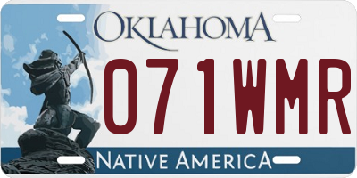 OK license plate 071WMR