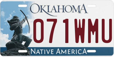 OK license plate 071WMU