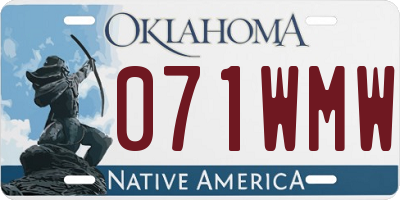 OK license plate 071WMW