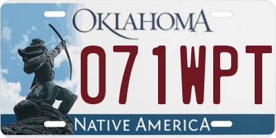 OK license plate 071WPT