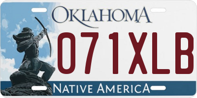 OK license plate 071XLB