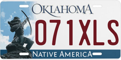 OK license plate 071XLS