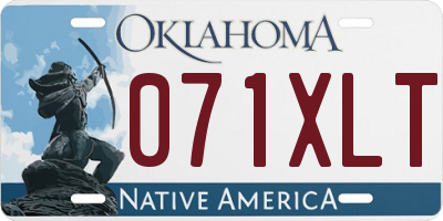 OK license plate 071XLT