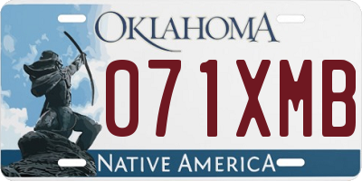 OK license plate 071XMB