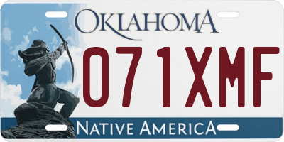 OK license plate 071XMF